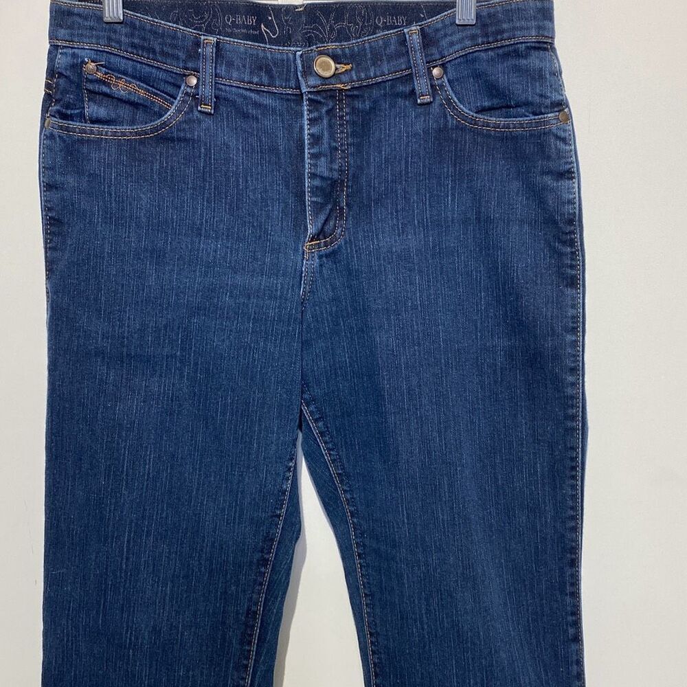 Wrangler Women's Blue Q-Baby No Gap Waistband Slim Jeans Size 11/12x32